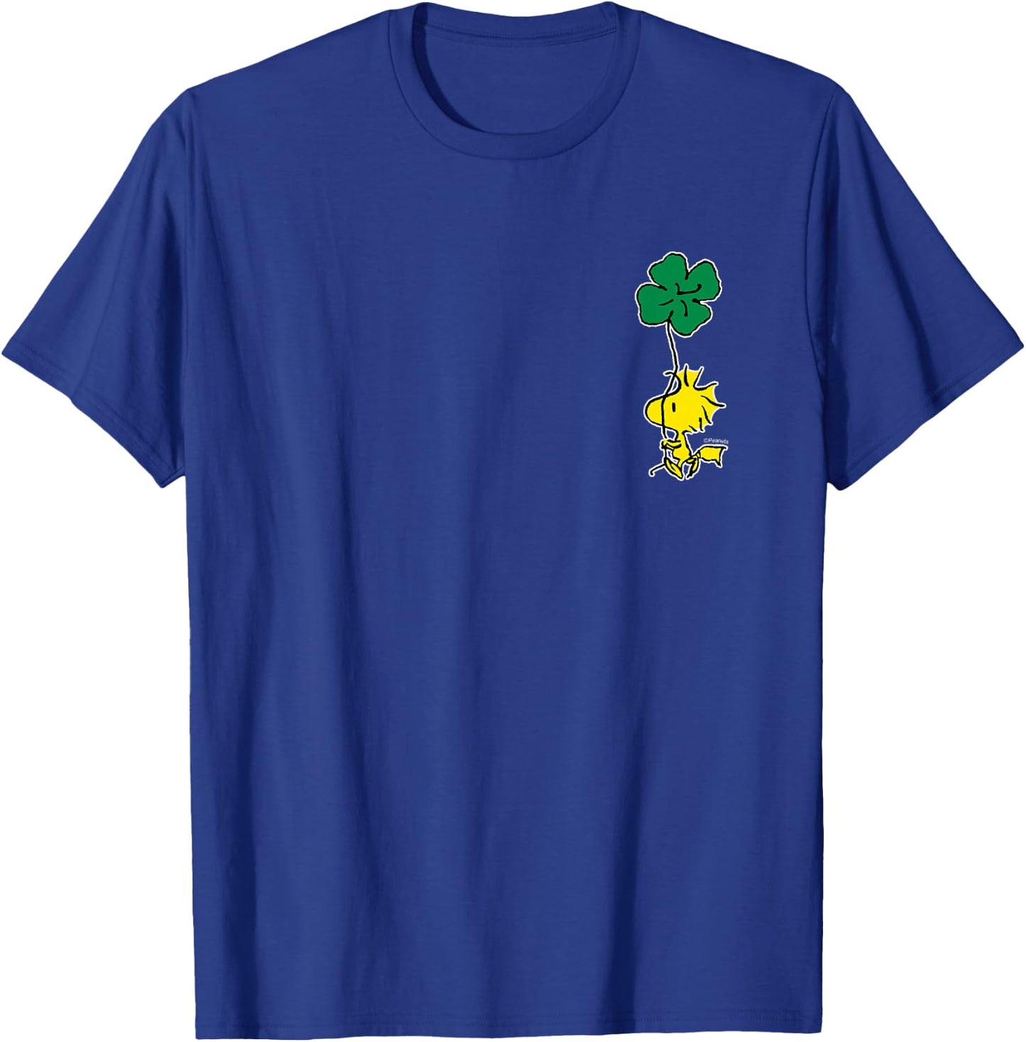 Peanuts - St. Patricks Day Woodstock Lucky Clover , blue T-Shirt - T-Shirt | Royal