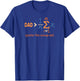 Daddy Dad Math Father’s Day Dad Greater Than Average Dad T-Shirt - T-Shirt | Royal