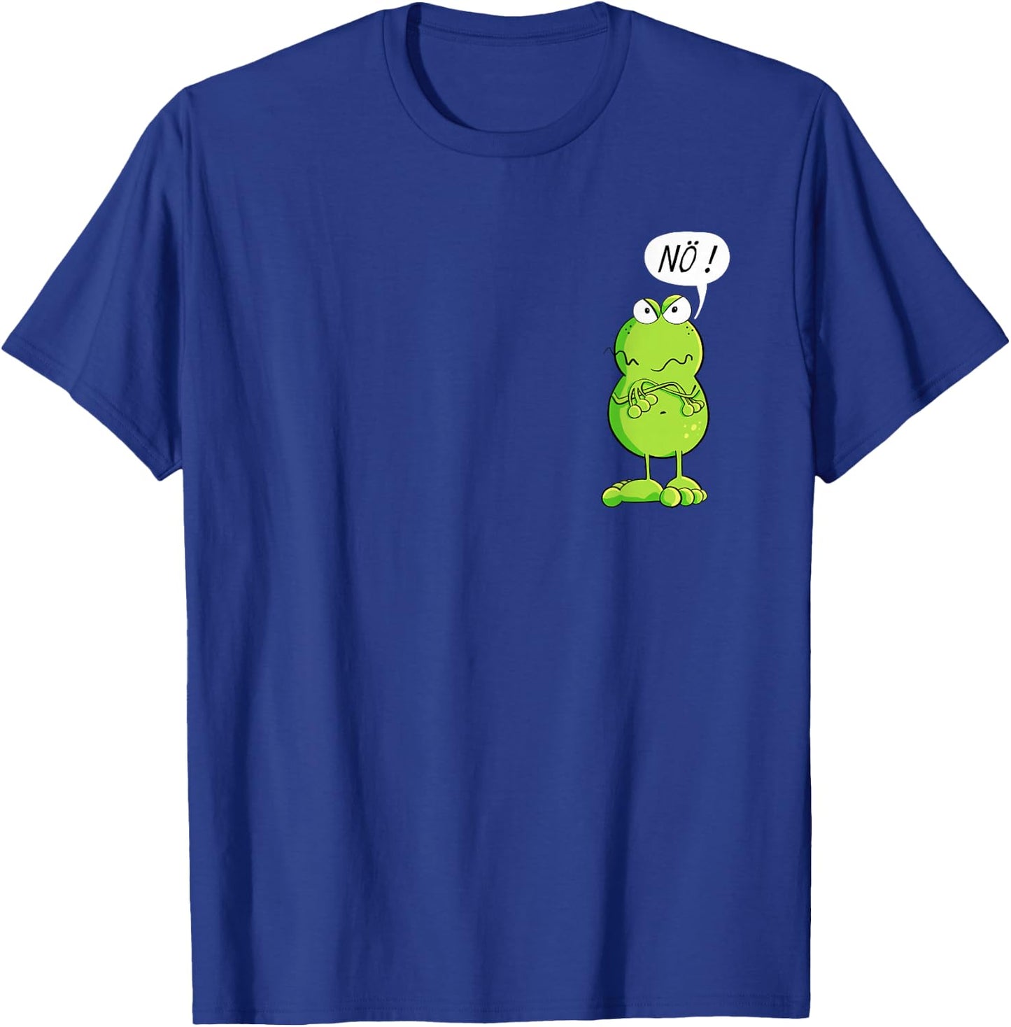 Statement with German Text "Frosch I Nö Fun Design I Nein Comic" T-Shirt - T-Shirt | Royal