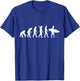 Surfer Evolution Surfboard Surfing Fun Development Retro T-Shirt - T-Shirt | Royal