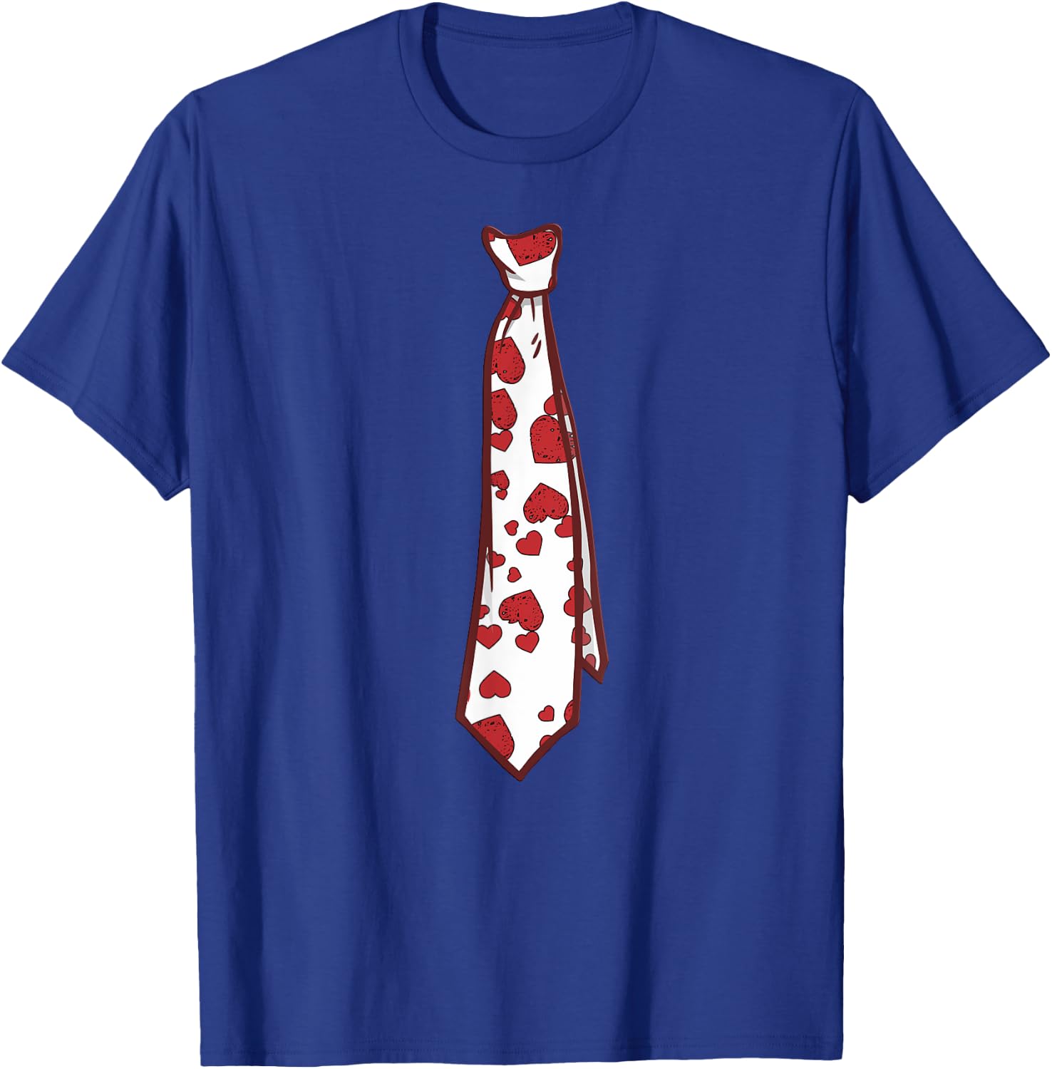 Valentine's Day Motif Tie with Hearts , black T-Shirt - T-Shirt | Royal