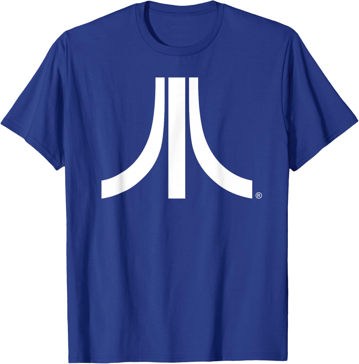 Atari White Logo Vintage 80s Gaming Retro Fun Style T-Shirt - T-Shirt | Royal