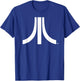 Atari White Logo Vintage 80s Gaming Retro Fun Style T-Shirt - T-Shirt | Royal
