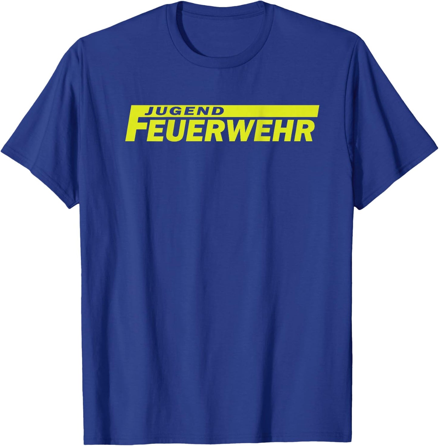with German Text on the Back - Fire Brigade, black T-Shirt - T-Shirt | Royal