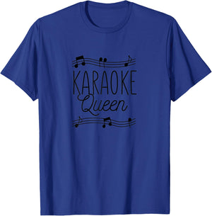 Karaoke Queen Funny Music Lover Quote Karaoke Lover Pun T-Shirt - T-Shirt | Royal