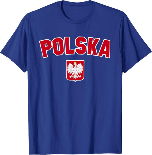 POLAND POLSKA Flag | Men Women Children POLAND , Black, S T-Shirt - T-Shirt | Royal