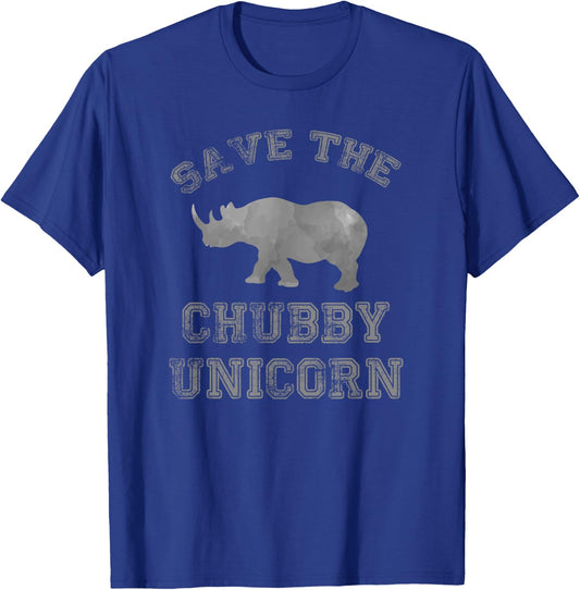Save The Chubby Unicorn Shirt Funny Unicorn Lover Gift T-Shirt - T-Shirt | Royal