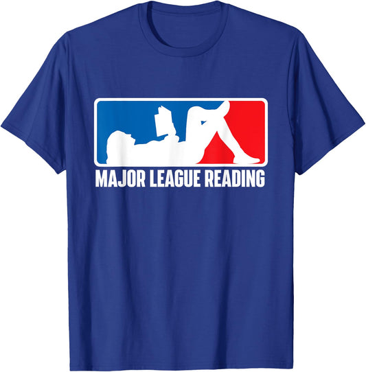 Major League Reading - Book Reader Bookworm Librarian Books T-Shirt - T-Shirt | Royal