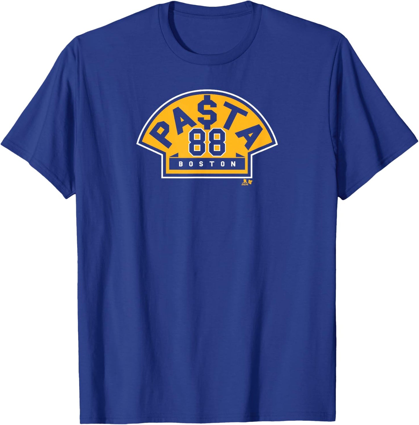 BreakingT David Pastrnak - PA$TA - Boston Hockey T-Shirt - T-Shirt | Royal