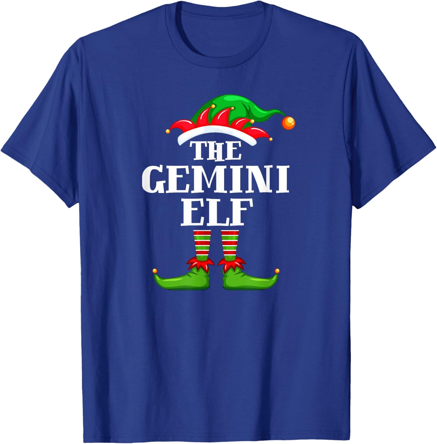 Gemini Elf Matching Family Group Christmas Party Pyjamas T-Shirt - T-Shirt | Royal