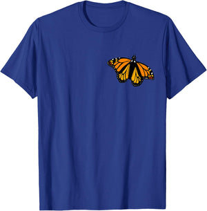 Monarch Butterfly Pocket Shirt by Milkweed Mavens Nature T-Shirt - T-Shirt | Royal