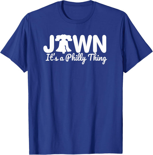 JAWN It's A Philly Thing Philadelphia Fan Liberty Bell 215 T-Shirt - T-Shirt | Royal