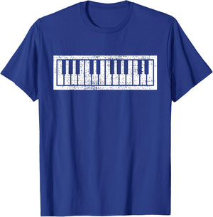 Piano Keyboard Musical Musician Pianist Gift T-Shirt - T-Shirt | Royal