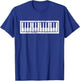 Piano Keyboard Musical Musician Pianist Gift T-Shirt - T-Shirt | Royal