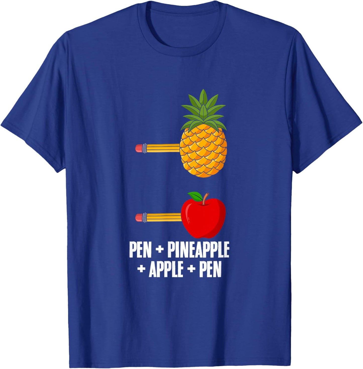 Pen Pineapple Apple Pen Hawaii Summer Fruit Aloha Pineapple Women T-Shirt - T-Shirt | Royal