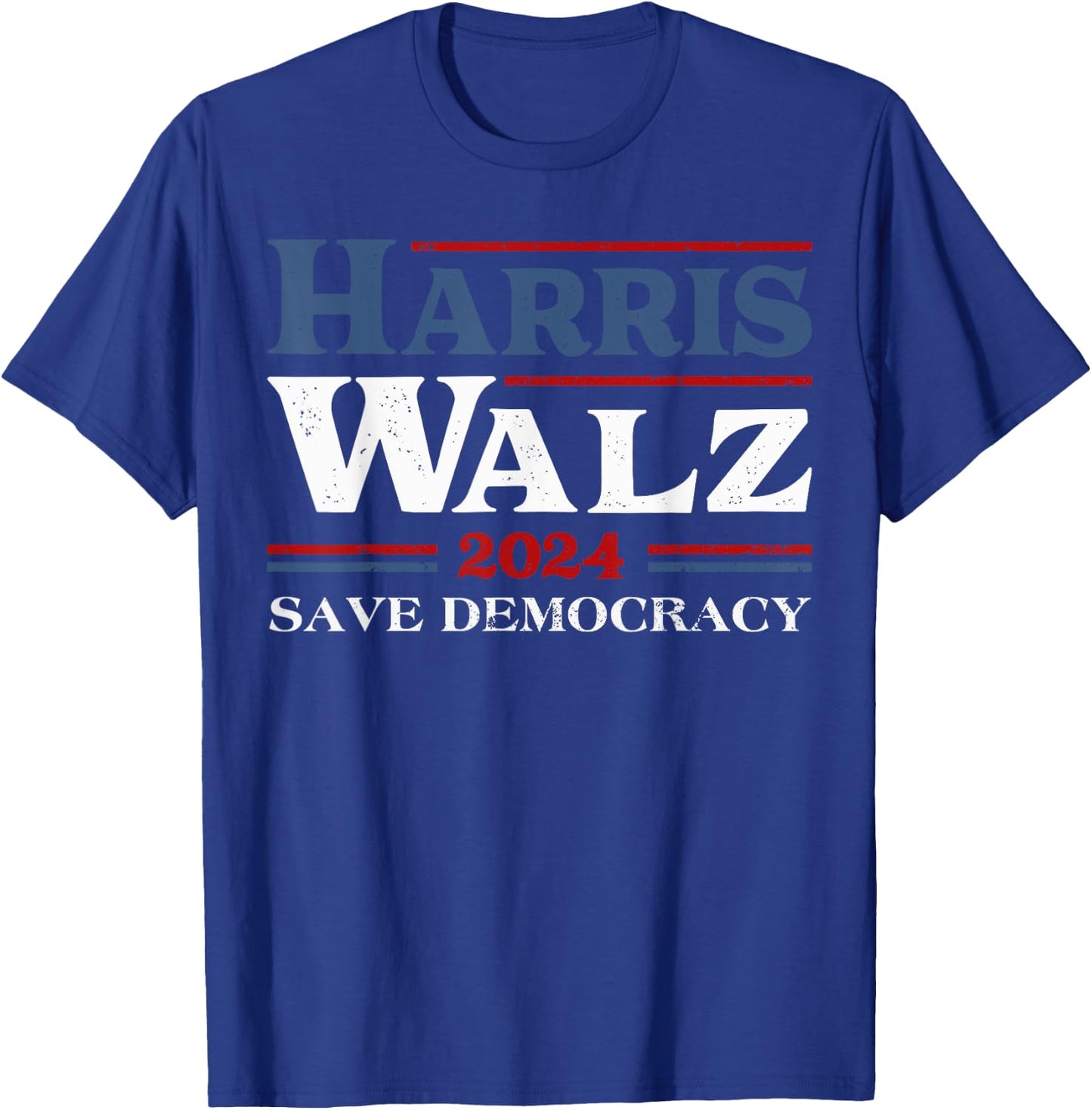 Madam Kamala Harris Waltz 2024 Election Save Democracy T-Shirt - T-Shirt | Royal