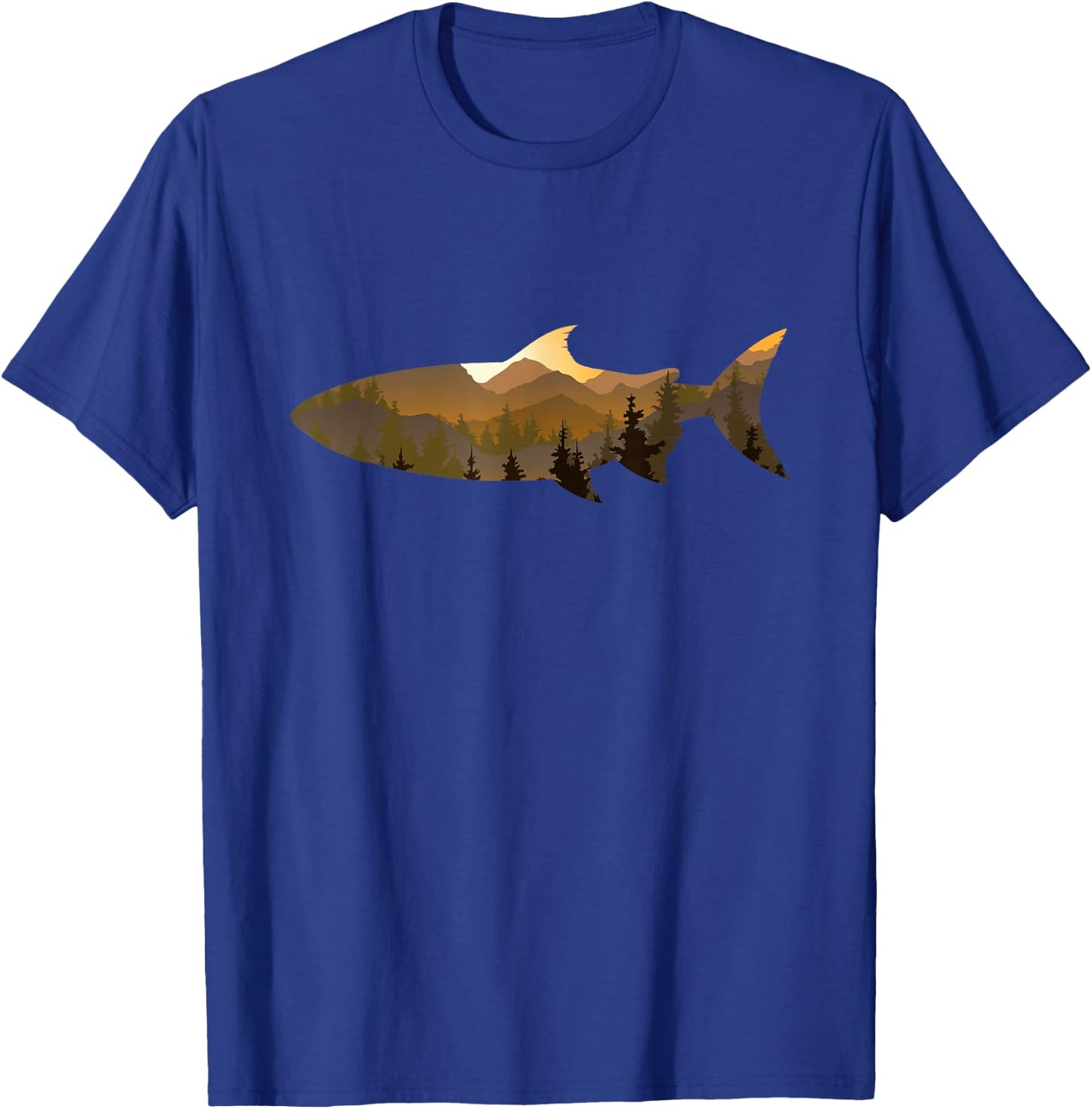 Trout Fishing Nature Outdoor Fisherman Fisher Angler T-Shirt - T-Shirt | Royal