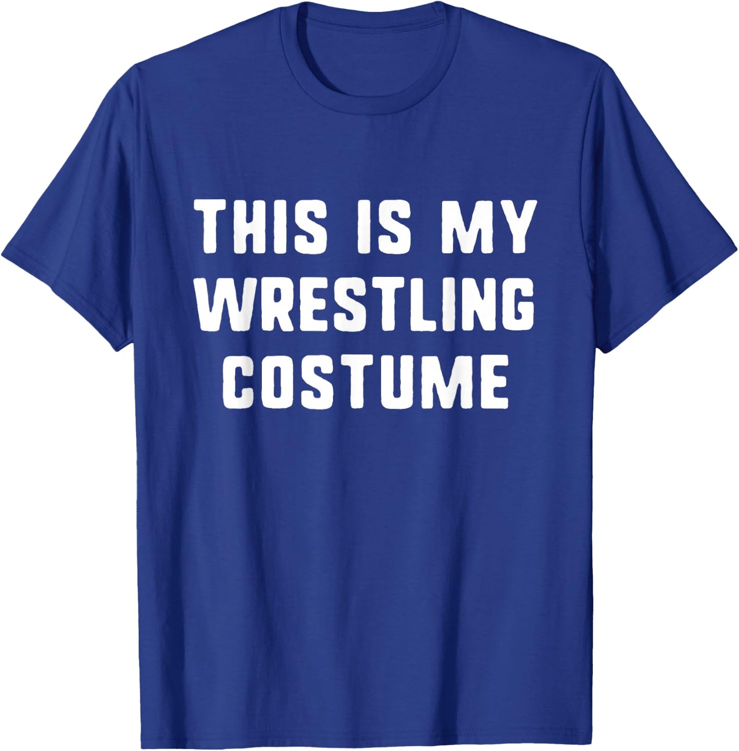 This is My Wrestling Costume Halloween Funny Easy Kids Adult T-Shirt - T-Shirt | Royal