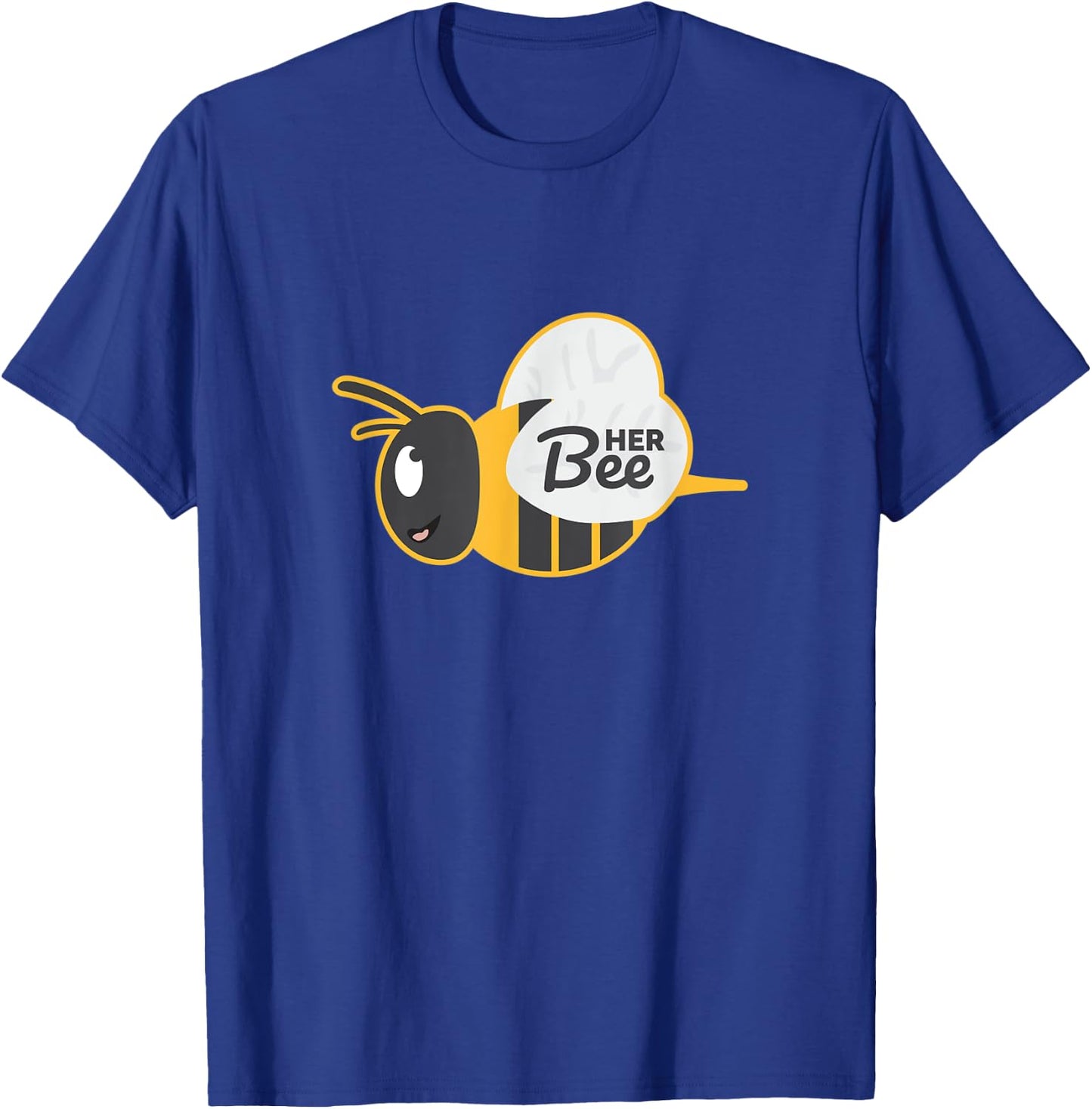 Her Bee His Honey Couple Matching Valentine's Day Gifts T-Shirt - T-Shirt | Royal