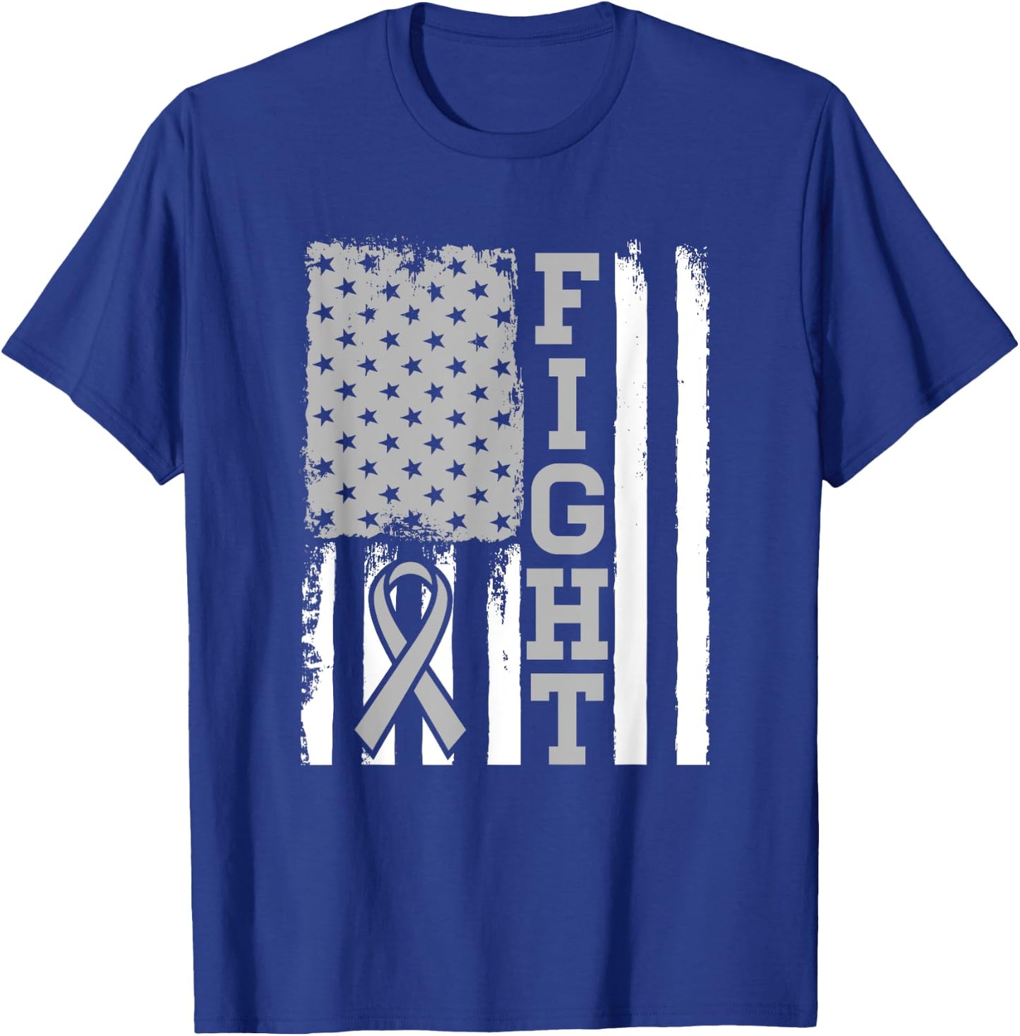Fight Flag - Brain Cancer Shirt For Brain Cancer Fighter T-Shirt - T-Shirt | Royal