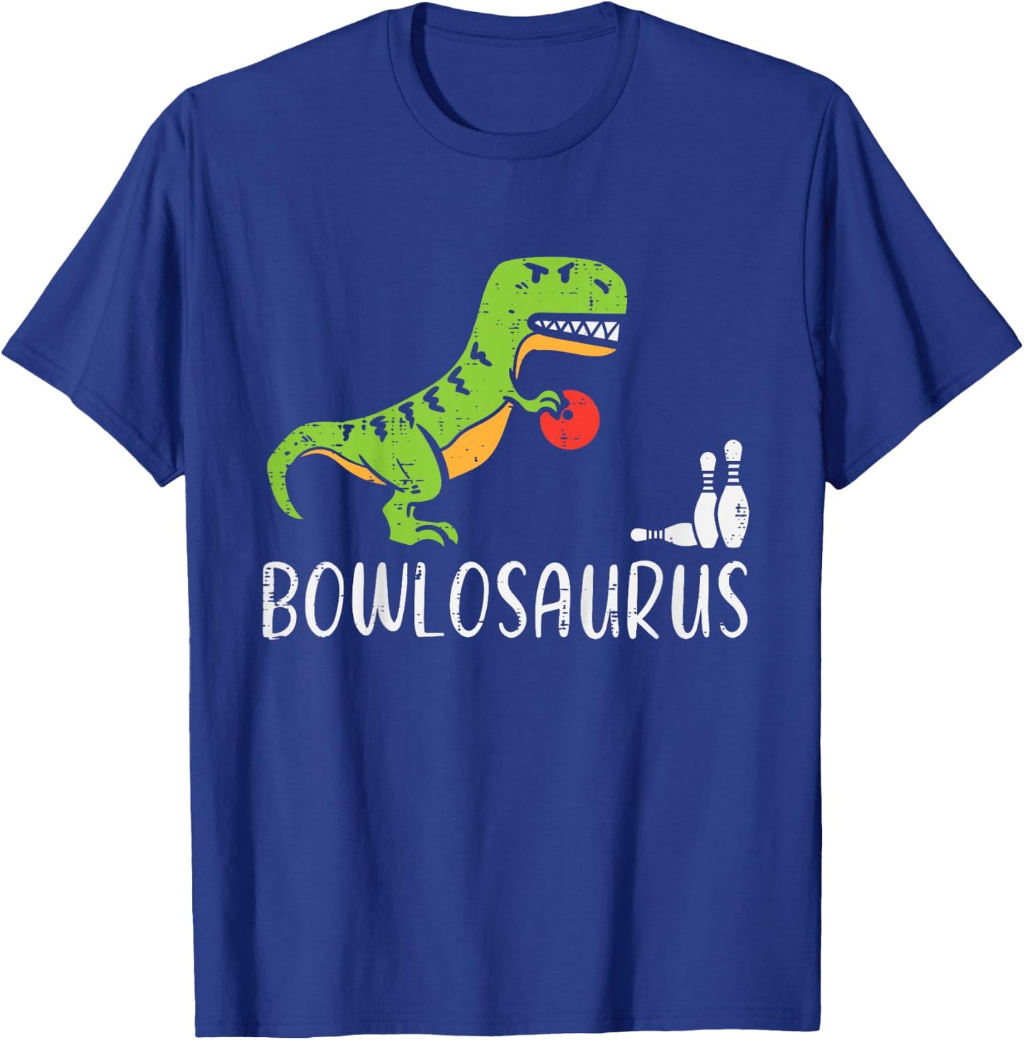 Kids Dino Trex Bowling Bowlosaurus Funny Bowler Toddler Boys Kids T-Shirt - T-Shirt | Royal