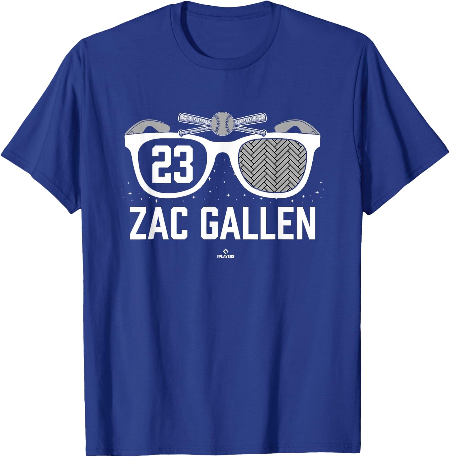 American Glasses Zac Gallen Arizona Baseball MLBPA T-Shirt - T-Shirt | Royal