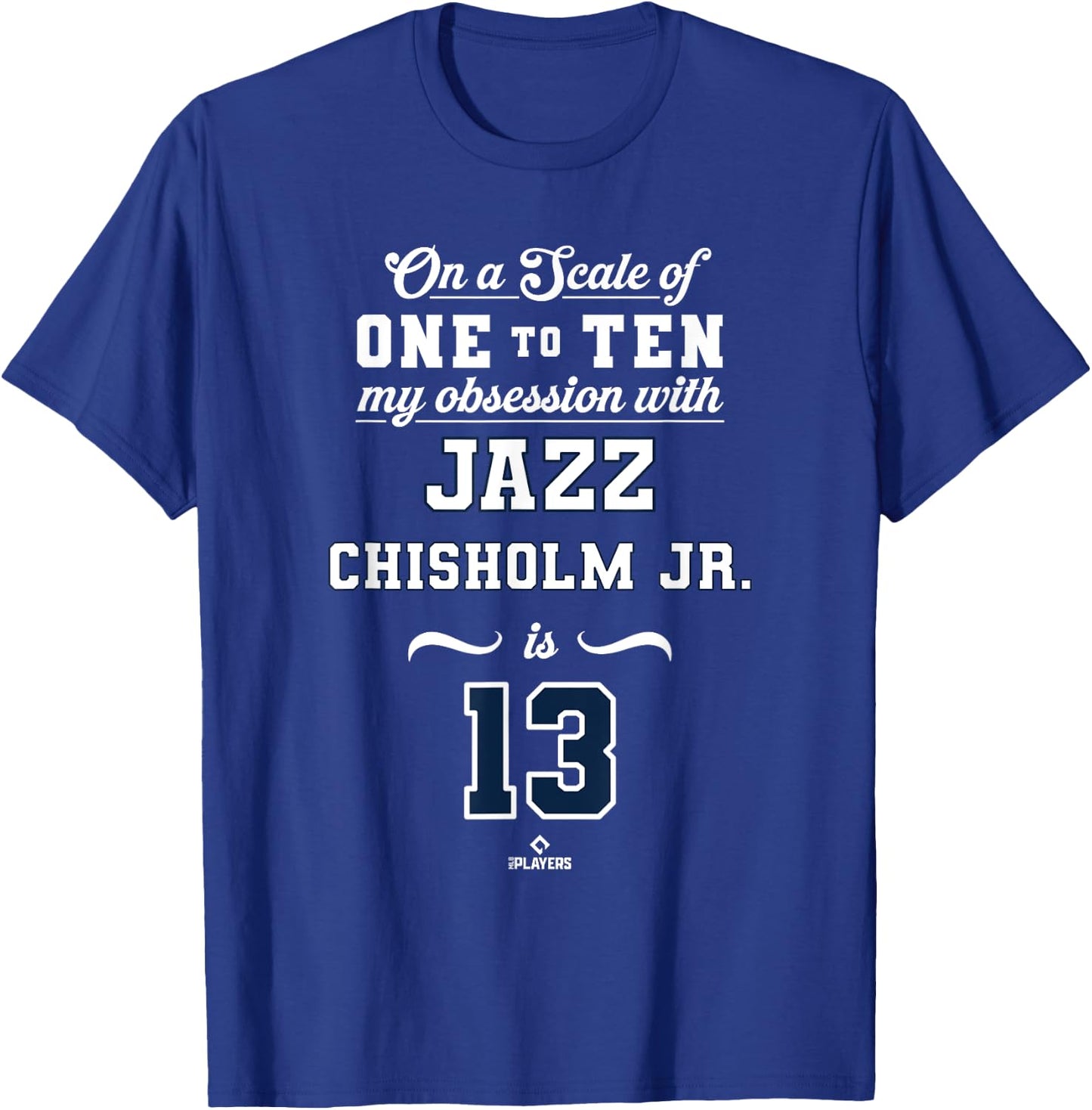 Obsession Jazz Chisholm Jr 13 New York MLBPA T-Shirt - T-Shirt | Royal