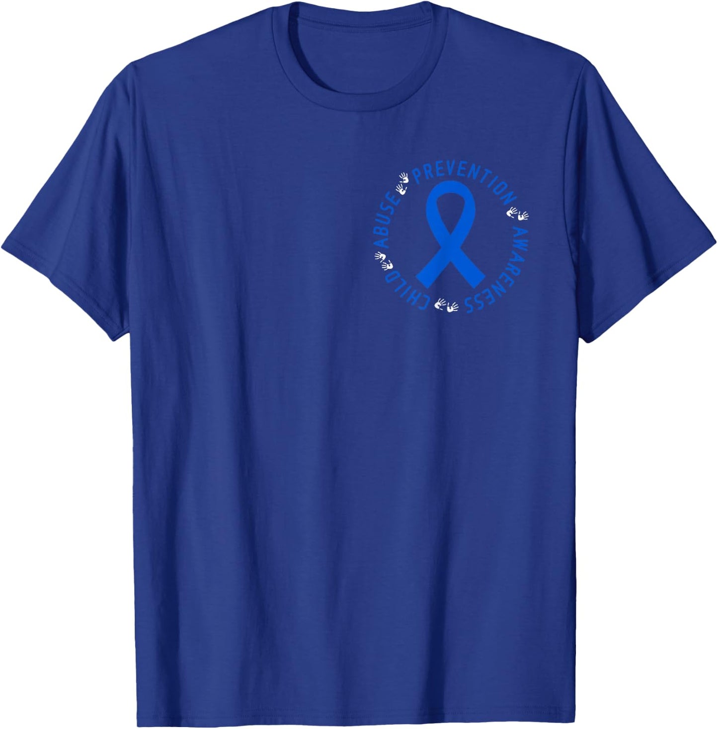 In April We Wear Blue Cool Child Abuse Prevention Awareness T-Shirt - T-Shirt | Royal