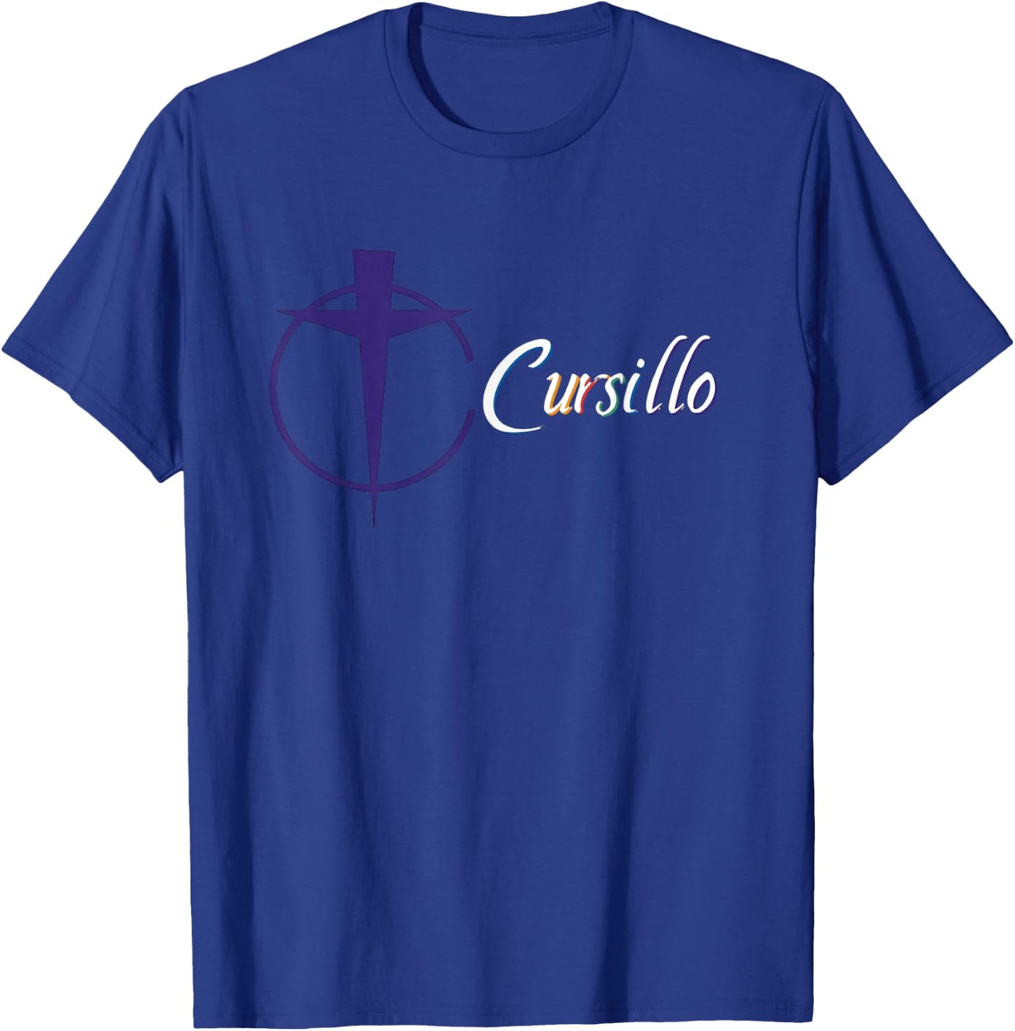 DeColores Cursillo Rainbow Rooster Catholic T-Shirt - T-Shirt | Royal