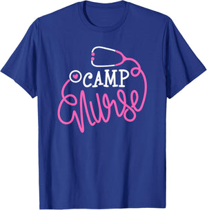 Camp Nurse Funny summer camp nursing Department Nurse T-Shirt - T-Shirt | Royal