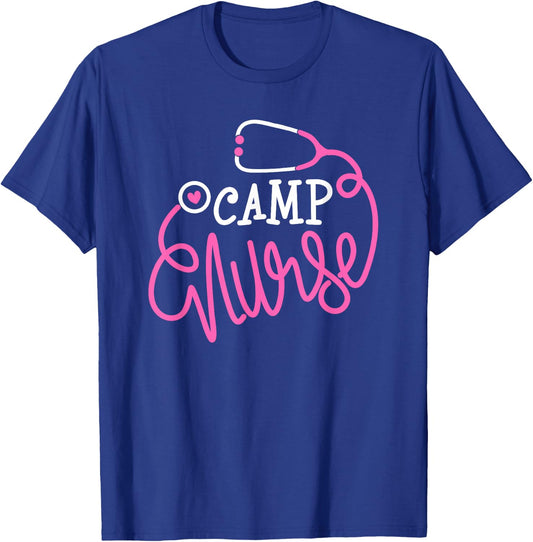 Camp Nurse Funny summer camp nursing Department Nurse T-Shirt - T-Shirt | Royal