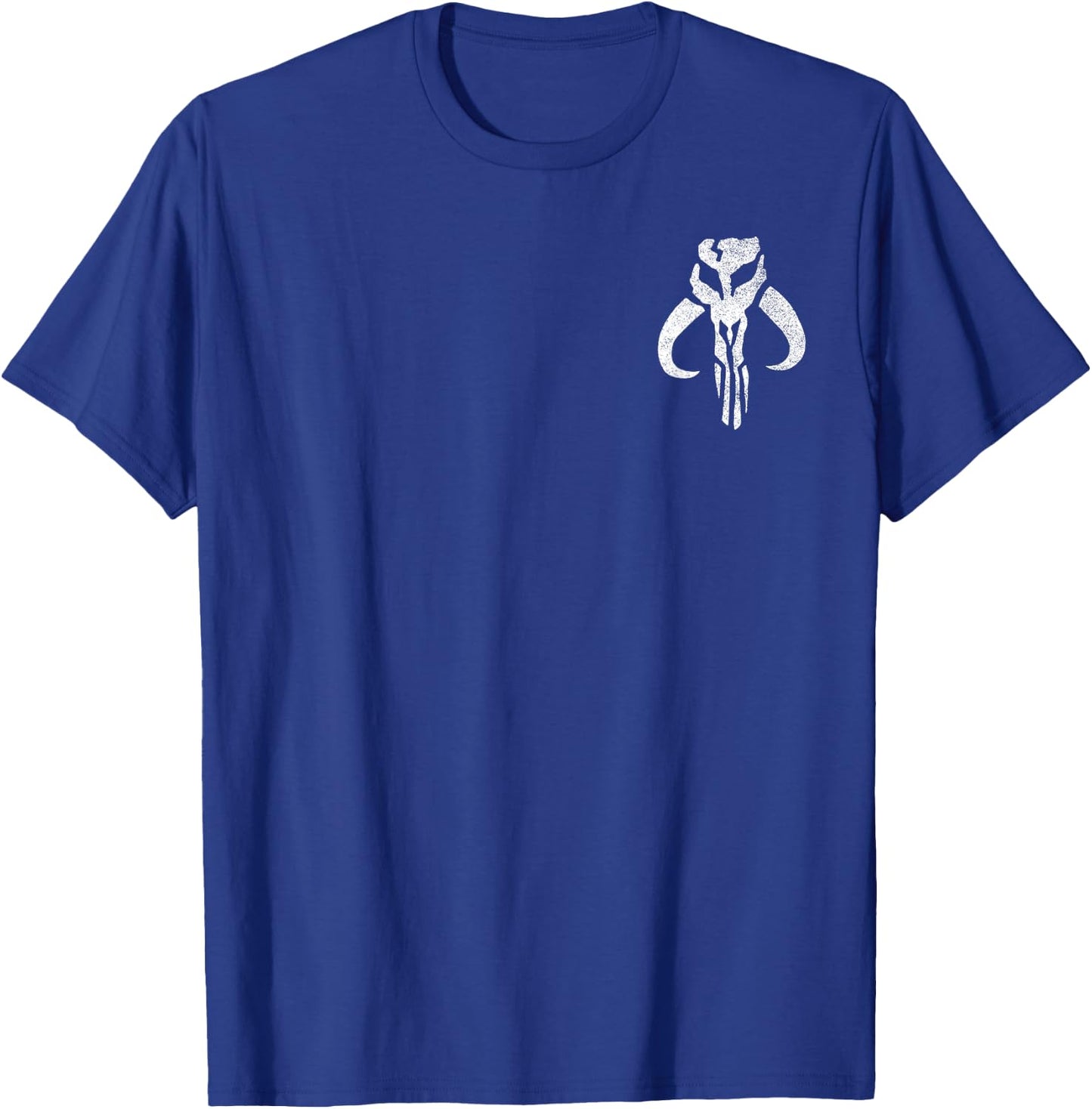 Star Wars: The Mandalorian Bounty Hunter Portrait & Logo T-Shirt - T-Shirt | Royal