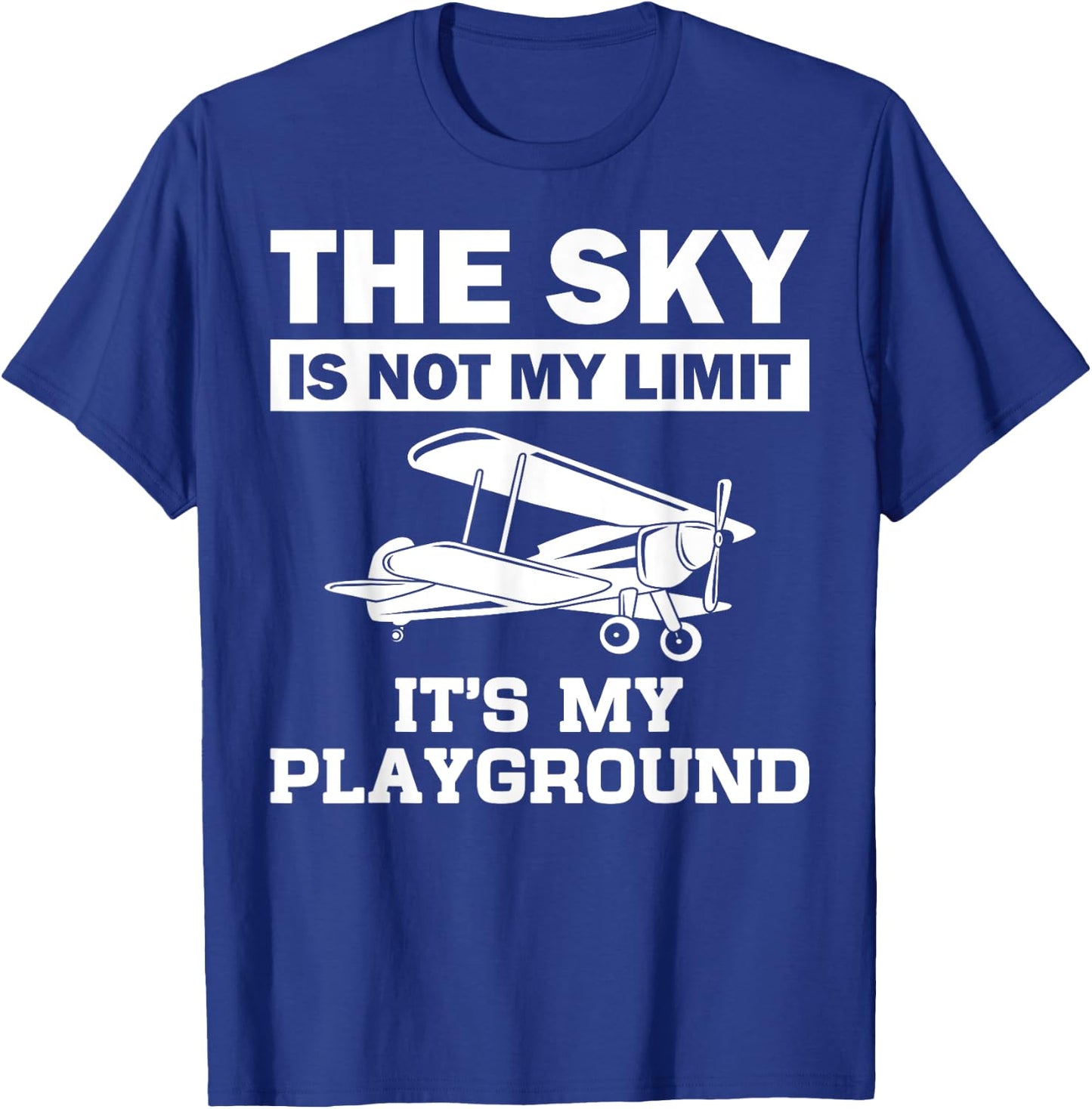 Funny Airplane Aviation Pilot Aircraft Aeroplane Men Women T-Shirt - T-Shirt | Royal