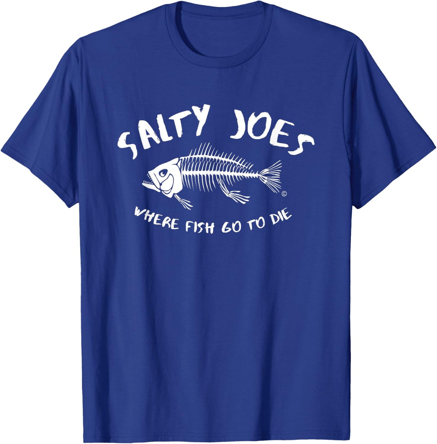 Salty Joe's Where Fish Go To Die Surf Shop Graphic T-Shirt - T-Shirt | Royal