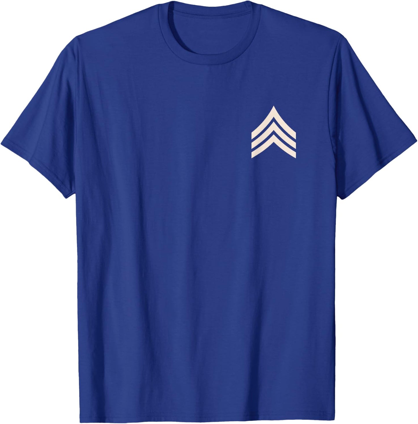 Sergeant Stripes Sarge Rank Insignia T-Shirt - T-Shirt | Royal
