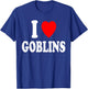 I Heart (Love) Goblins Folklore Card Game Mythical Creature T-Shirt - T-Shirt | Royal