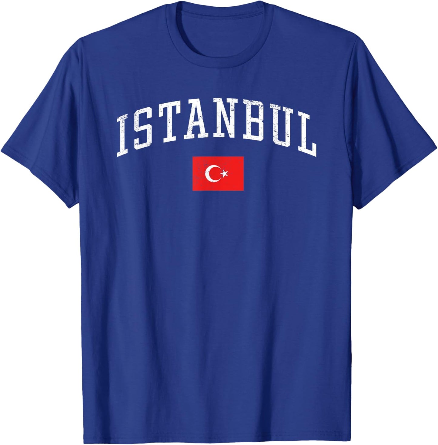 Vintage Istanbul Turkey Country Flag Souvenir Vacation T-Shirt - T-Shirt | Royal