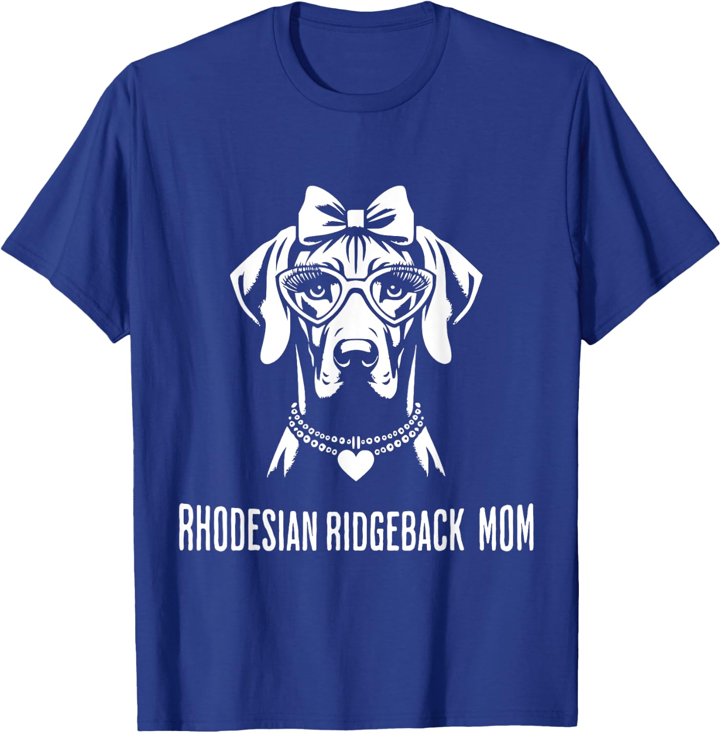 Rhodesian Ridgeback Mama Hund Herz Grafikdesign T-Shirt - T-Shirt | Royal