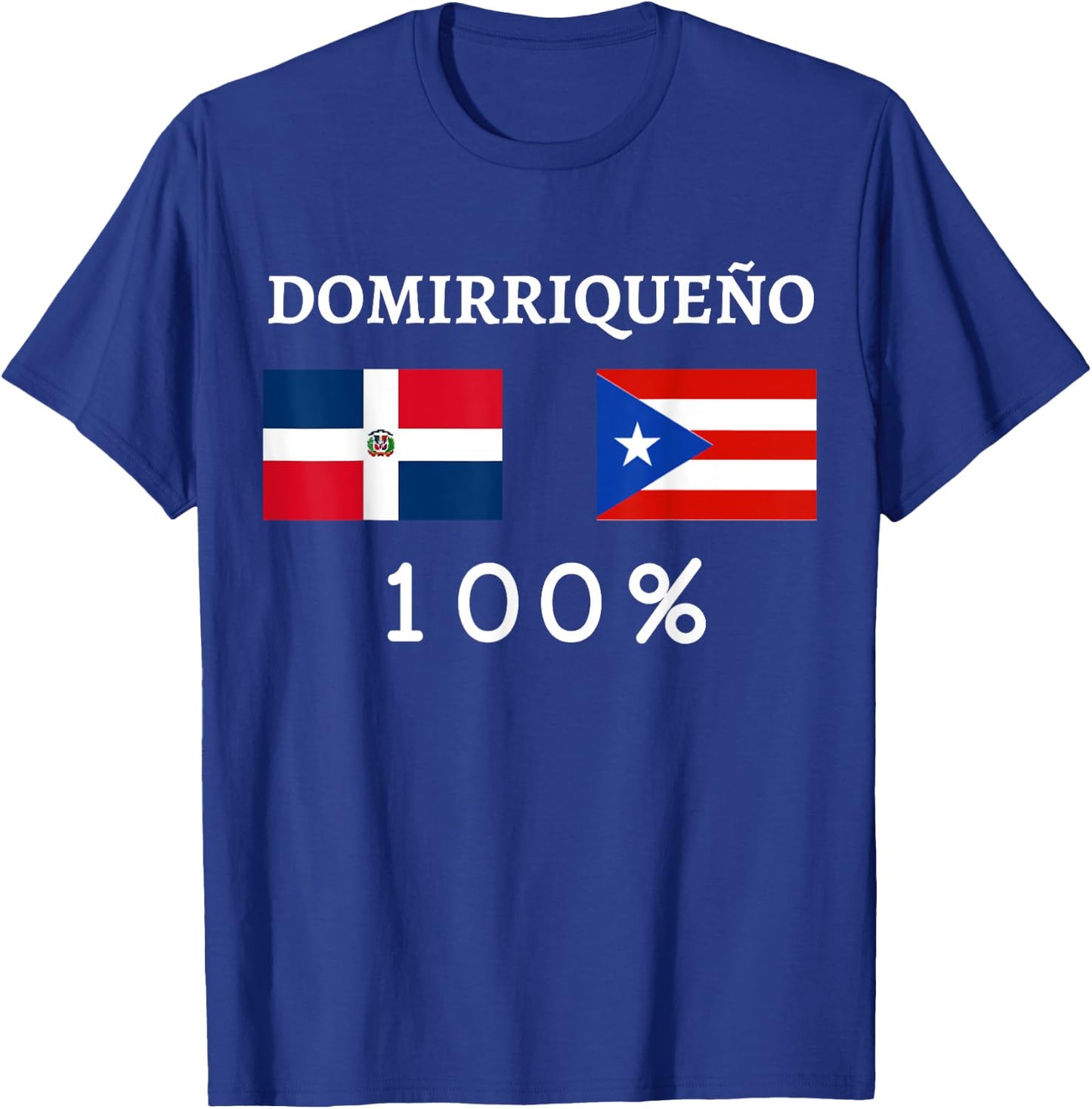 Dominican Republic and Puerto Rico Domirriqueño Pride Gifts T-Shirt - T-Shirt | Royal