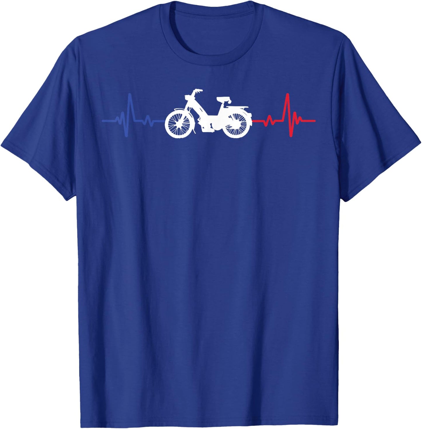 moped mob mobeur moped heartbeat humour , Black, S T-Shirt - T-Shirt | Royal