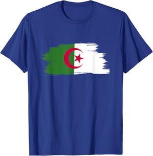 Algerian Flag Football Gift Jersey Dz , Black, S T-Shirt - T-Shirt | Royal