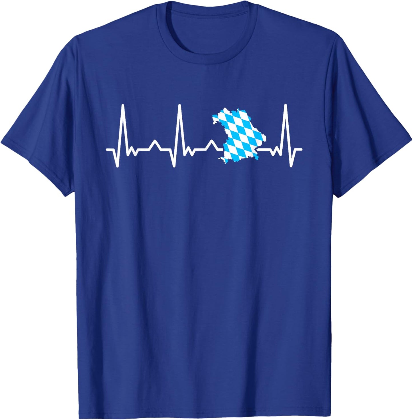 Bayern Herzschlag EKG Freistaat Bayern Bayerische Silhouette T-Shirt - T-Shirt | Royal