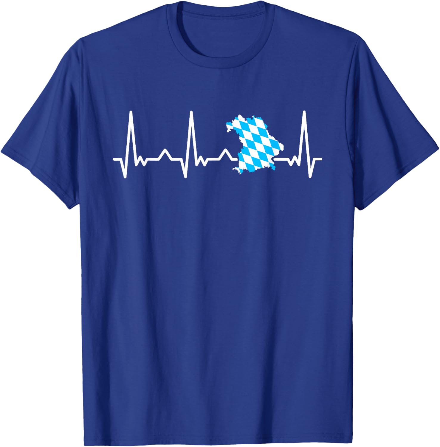 Bayern Herzschlag EKG Freistaat Bayern Bayerische Silhouette T-Shirt - T-Shirt | Royal
