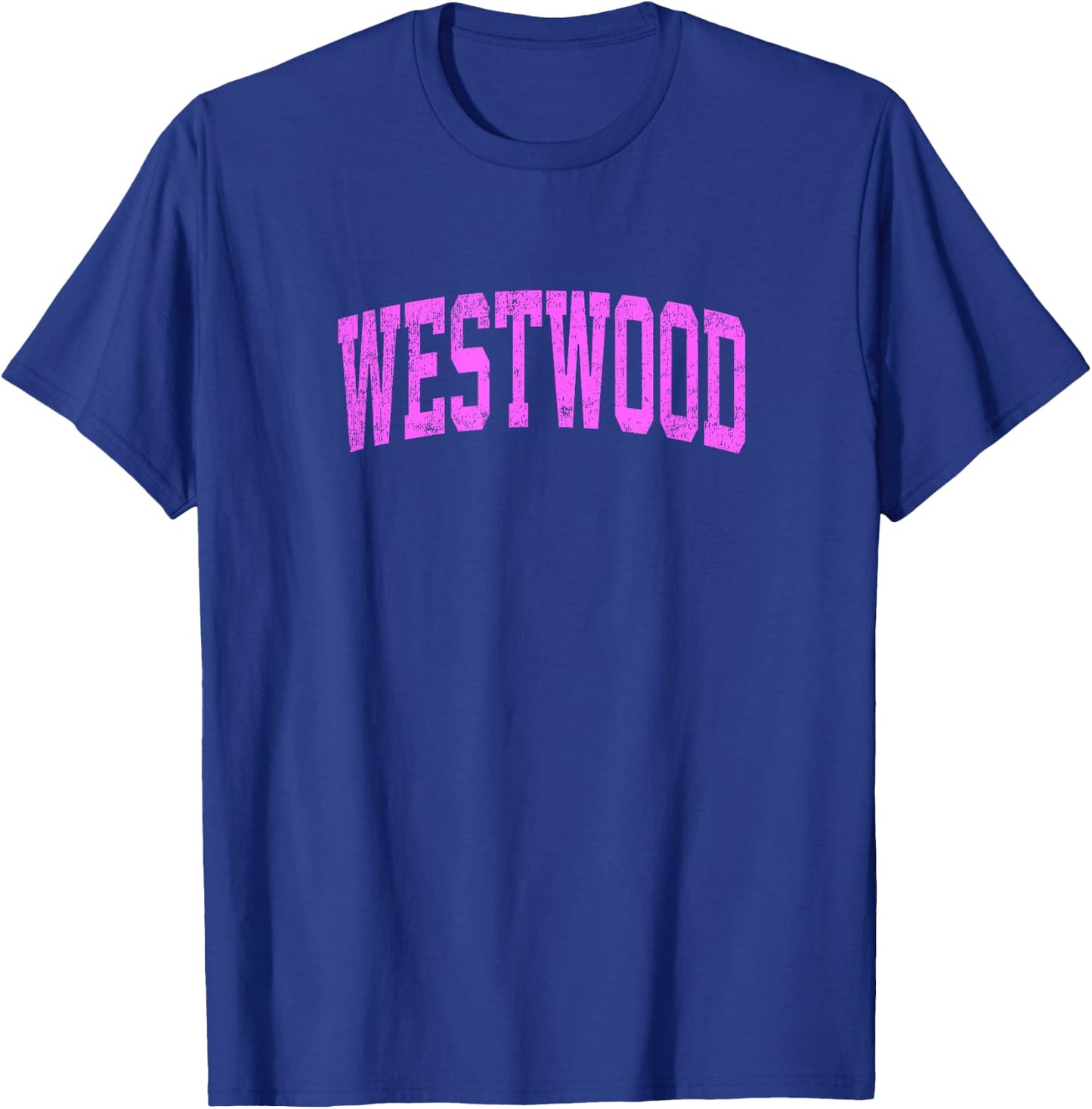 Westwood California CA Vintage Athletic Sports Pink Design T-Shirt - T-Shirt | Royal