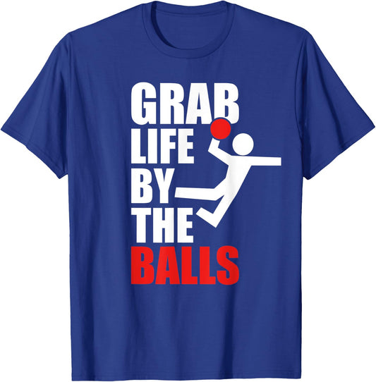 Funny Dodgeball Humor Graphic T-Shirt - T-Shirt | Royal