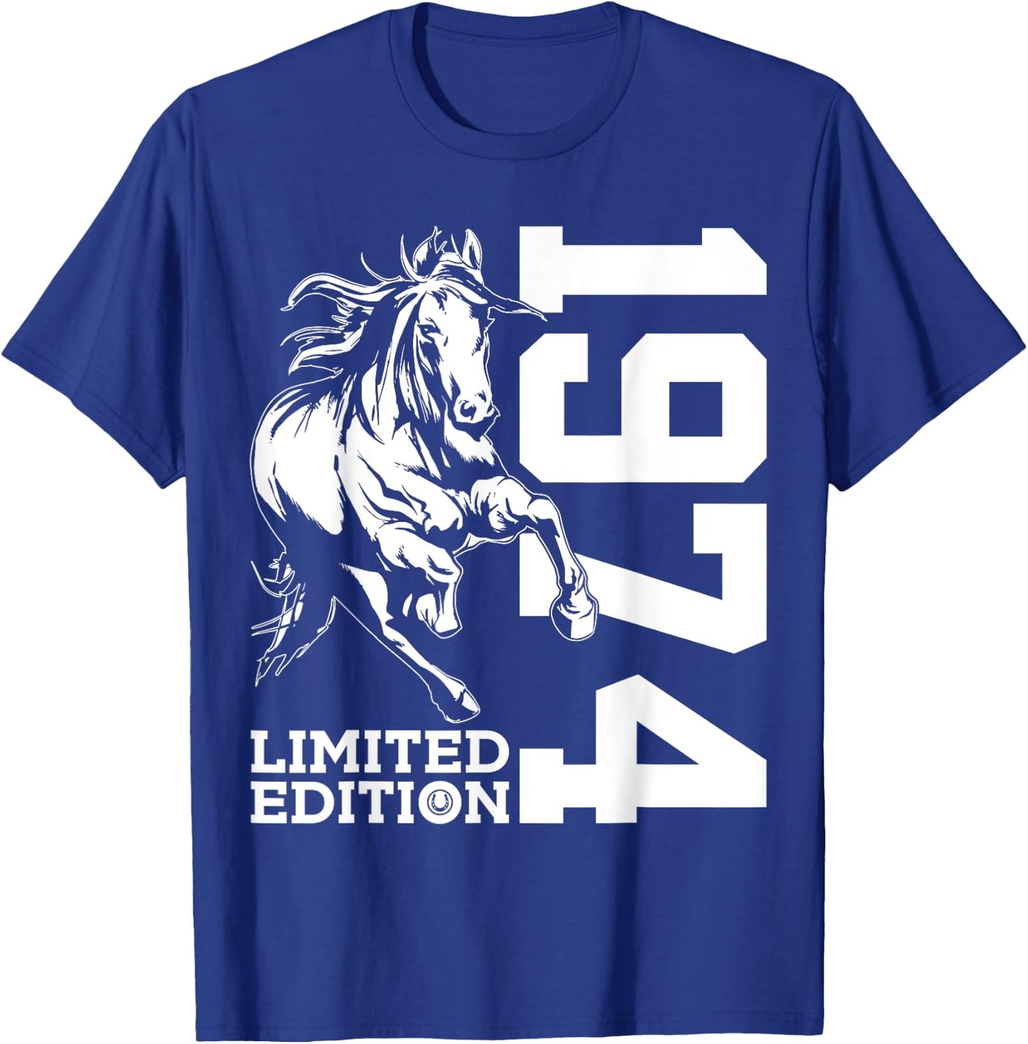 Riding 51st Birthday Horse Limited Edition 1974 Rider T-Shirt - T-Shirt | Royal