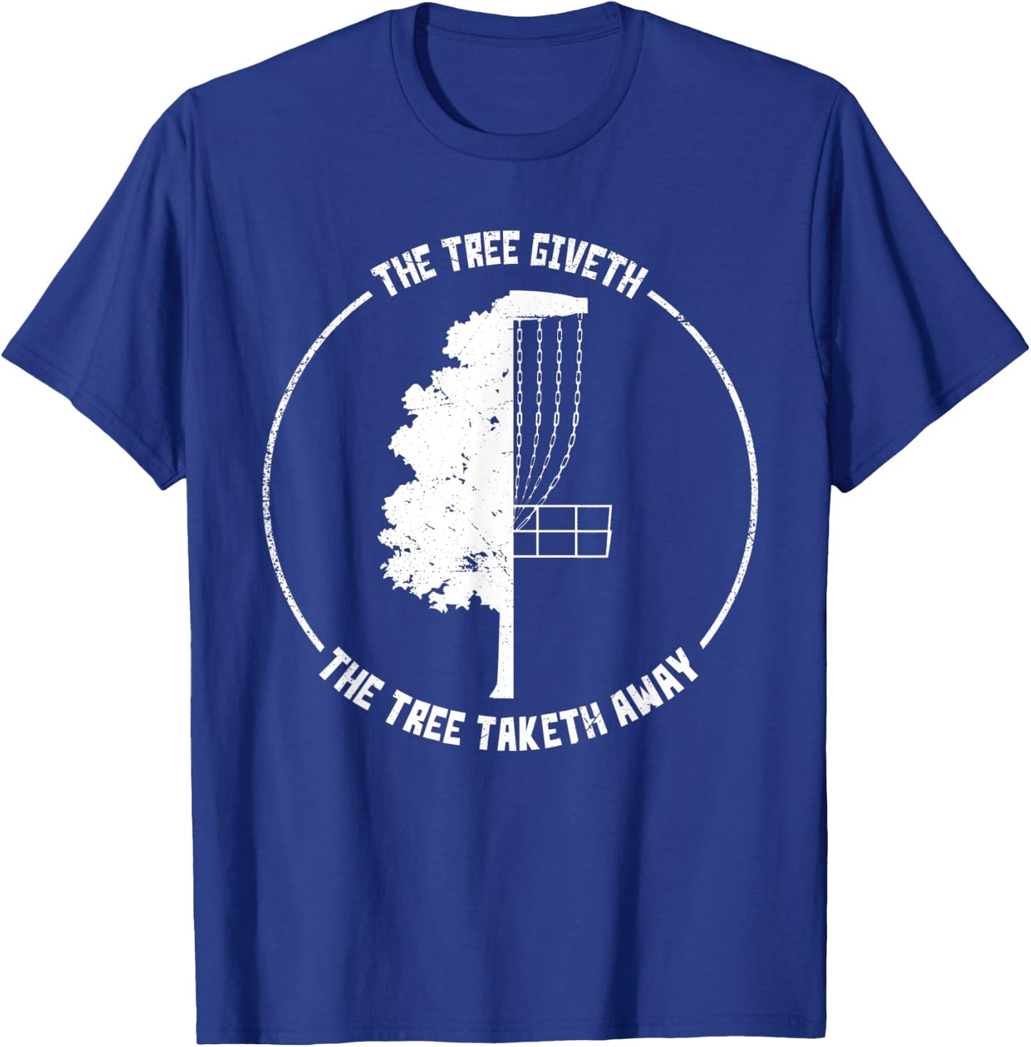 Discing Golf Funny Disc Sports Tree Icon Art Saying Design T-Shirt - T-Shirt | Royal