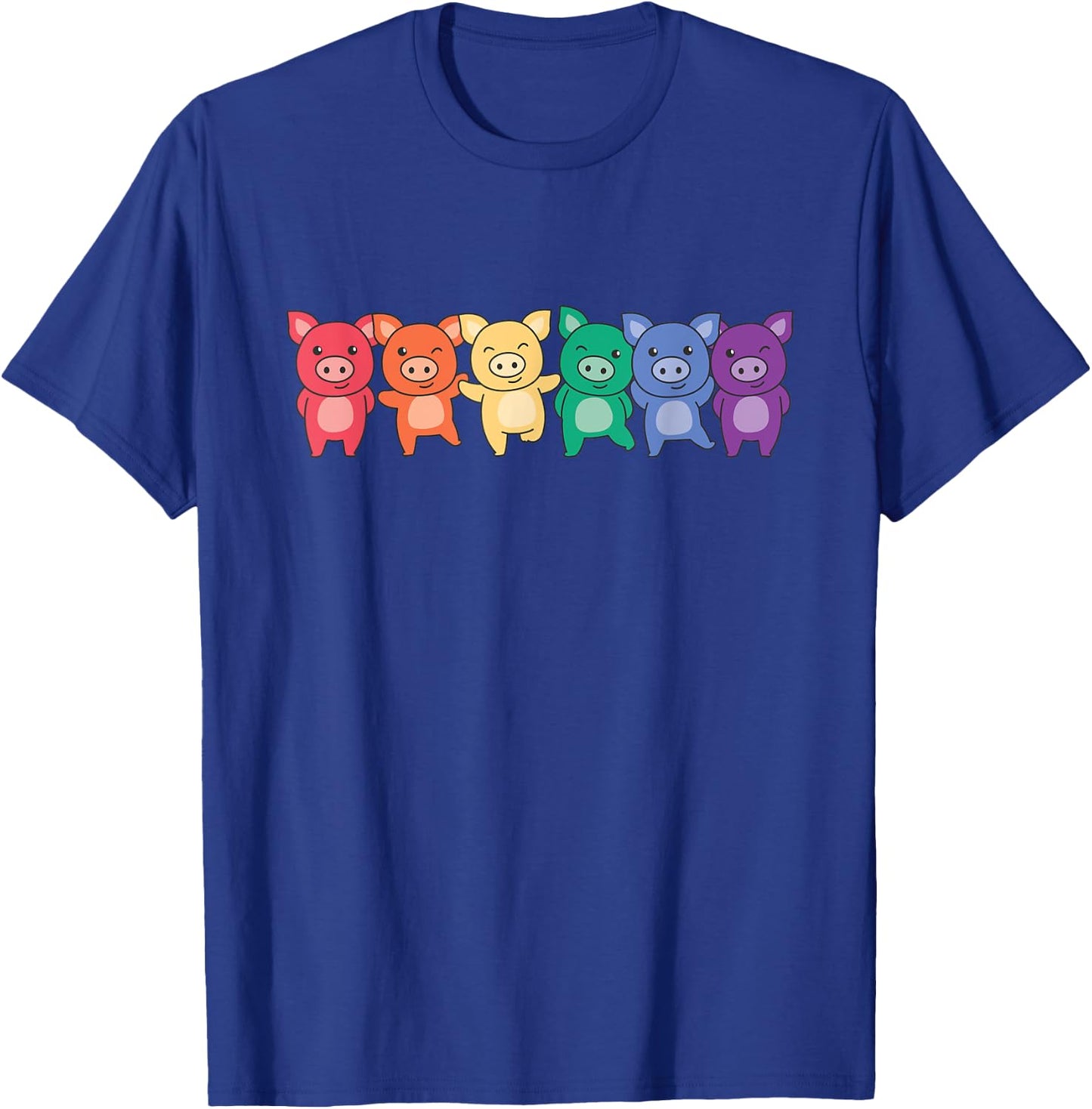 Rainbow Flag Pride Month Lgbtq Rainbow Pig T-Shirt - T-Shirt | Royal