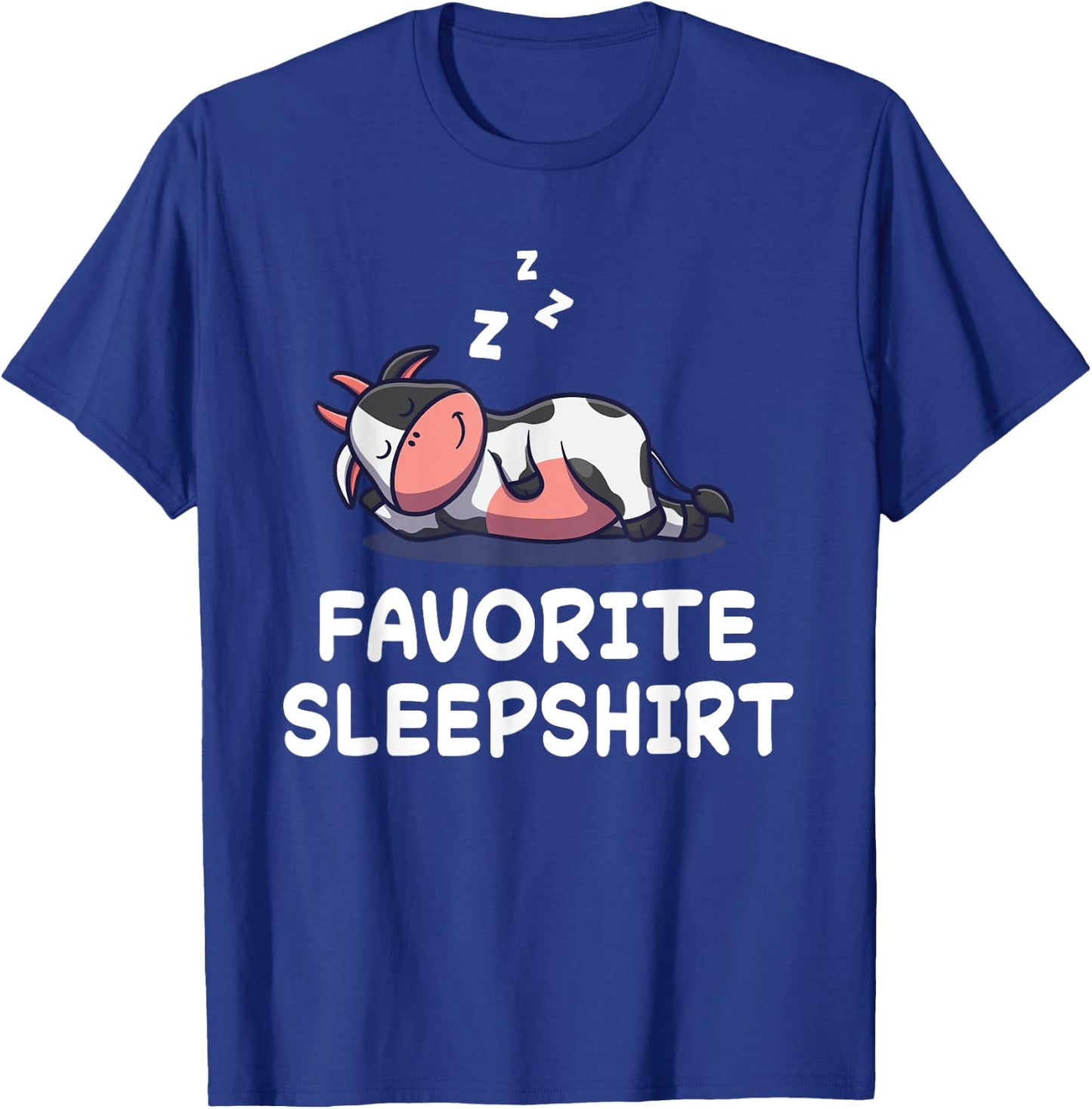 Cow and Cow Print Sleepwear Pyjama , Black, S T-Shirt - T-Shirt | Royal
