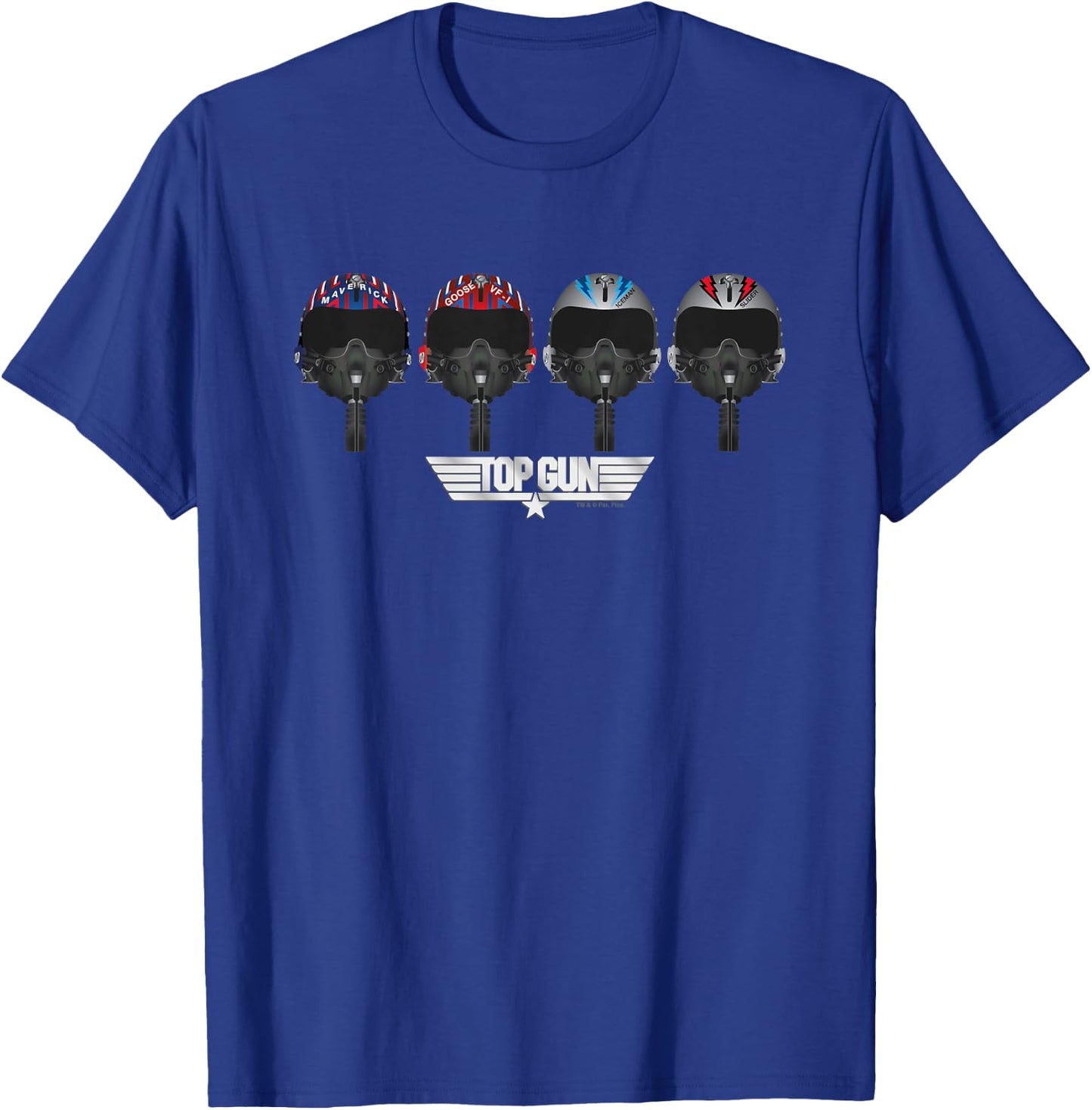 Top Gun Maverick & Co Children's Pilot Helmet , Blue, 2 T-Shirt - T-Shirt | Royal
